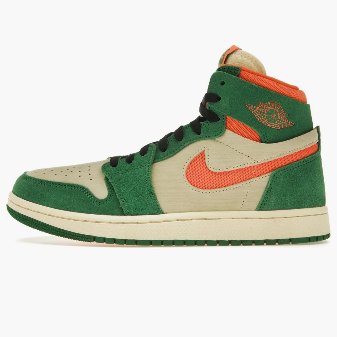 Jordan 1 High Zoom Air Cmft 2 Pine Green Orange Blaze (women's)