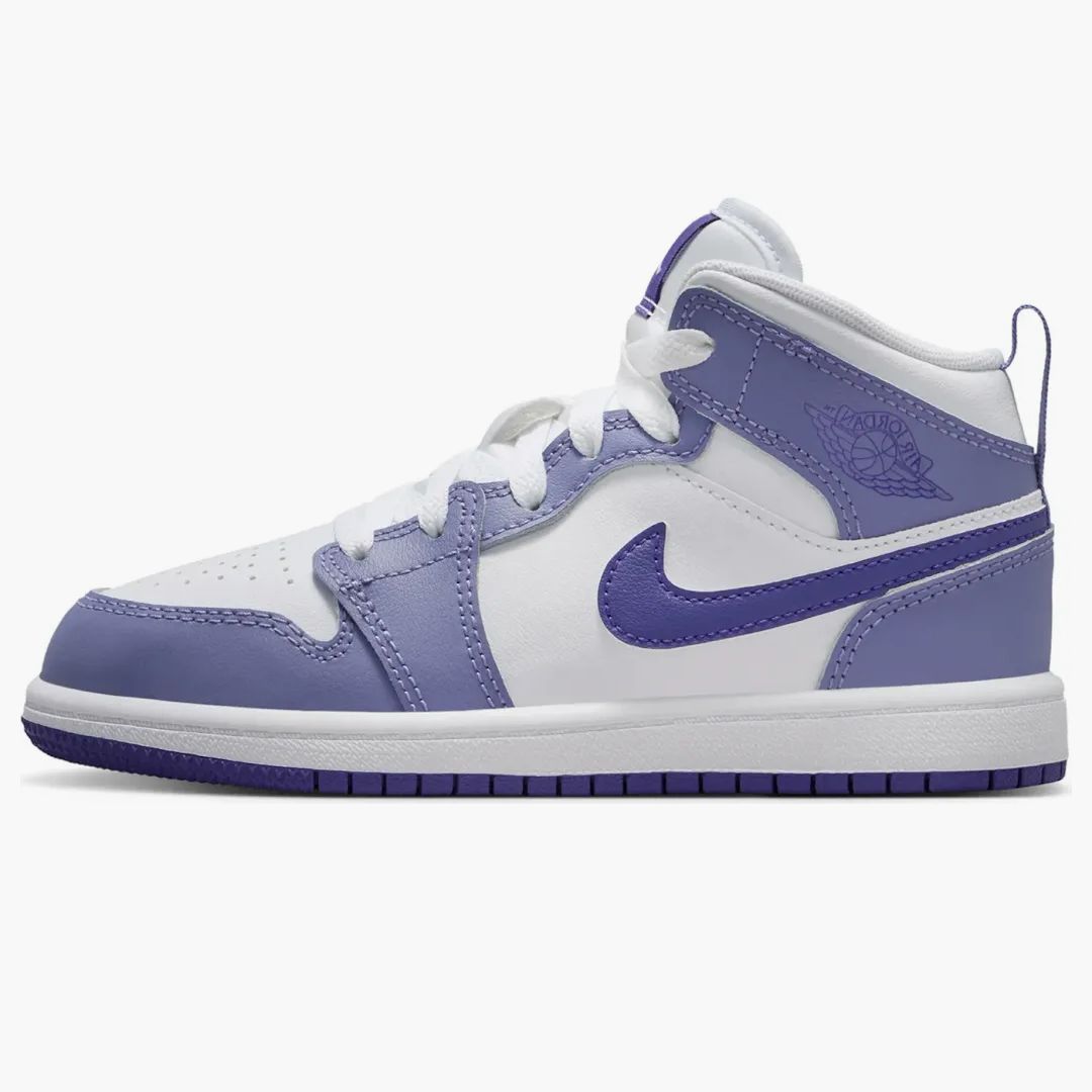 Jordan 1 Mid Dusty Amethyst White Court Purple (ps)