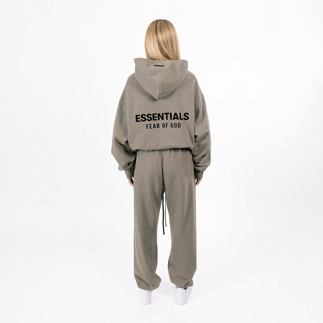 Fear Of God Essentials Fleece Hoodie (fw24) Heather Gray
