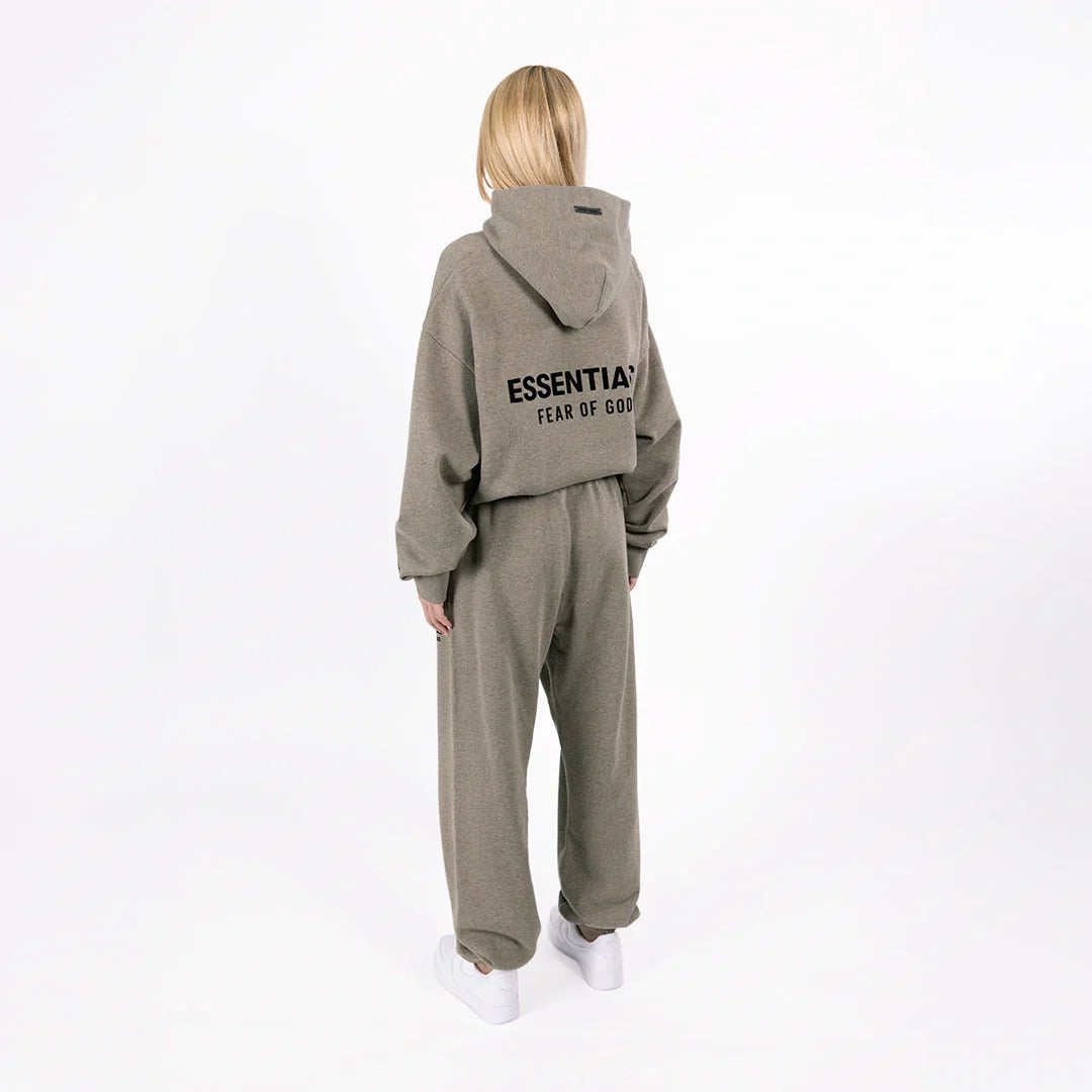 Fear Of God Essentials Fleece Hoodie (fw24) Heather Gray