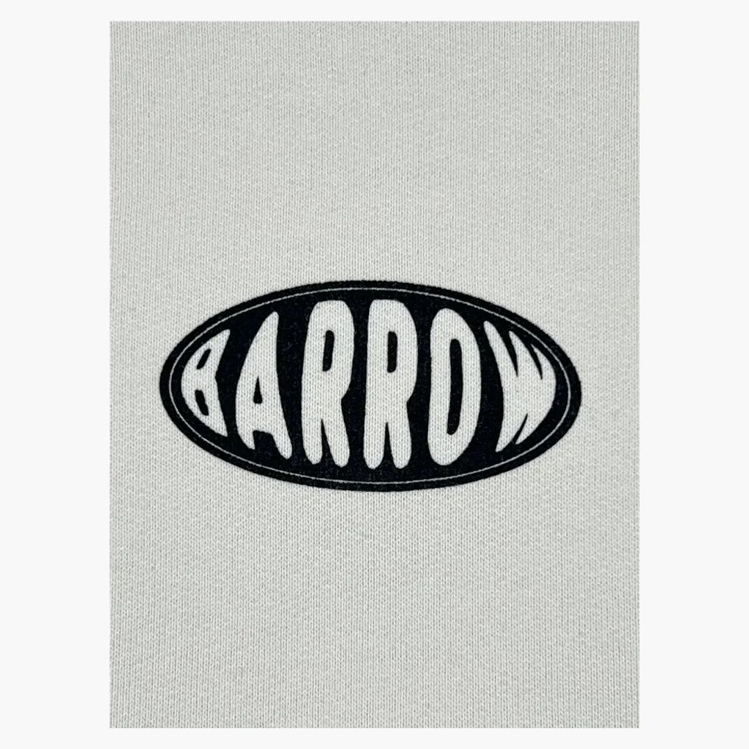 Barrow Logo Print Hoodie Cream