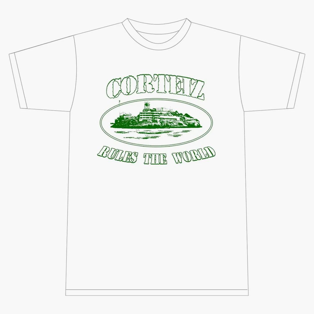 Corteiz Alcatraz Tee White/green
