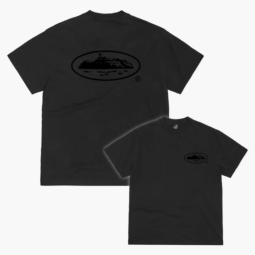Corteiz Og Island Tee Triple Black