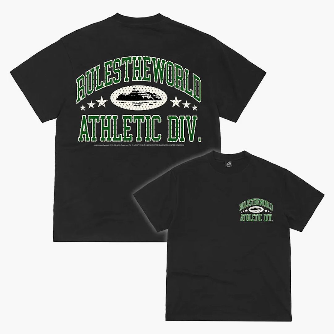 Corteiz Rtw Athletic Division Tee Black/green