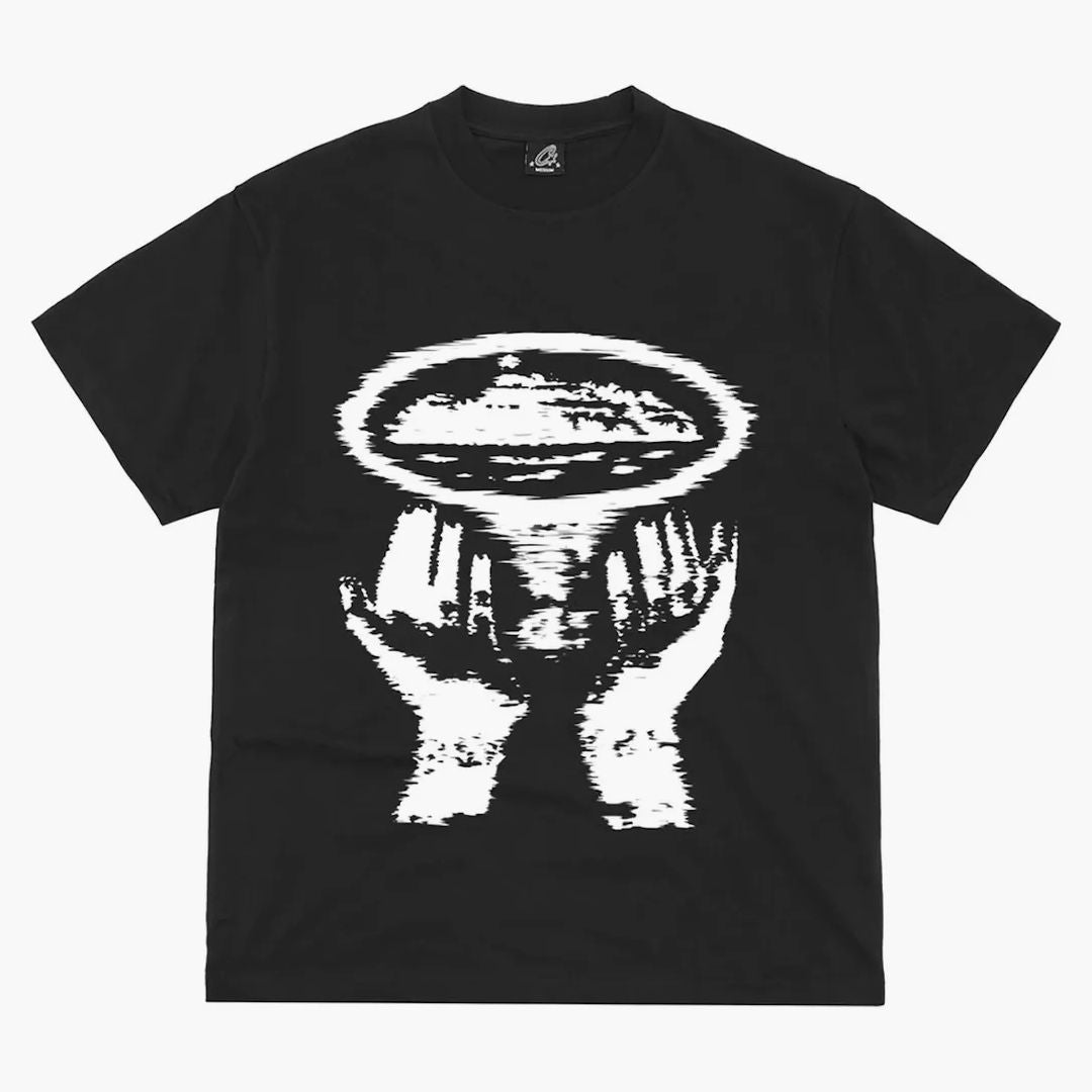 Corteiz Sketchy Hands Tee Black