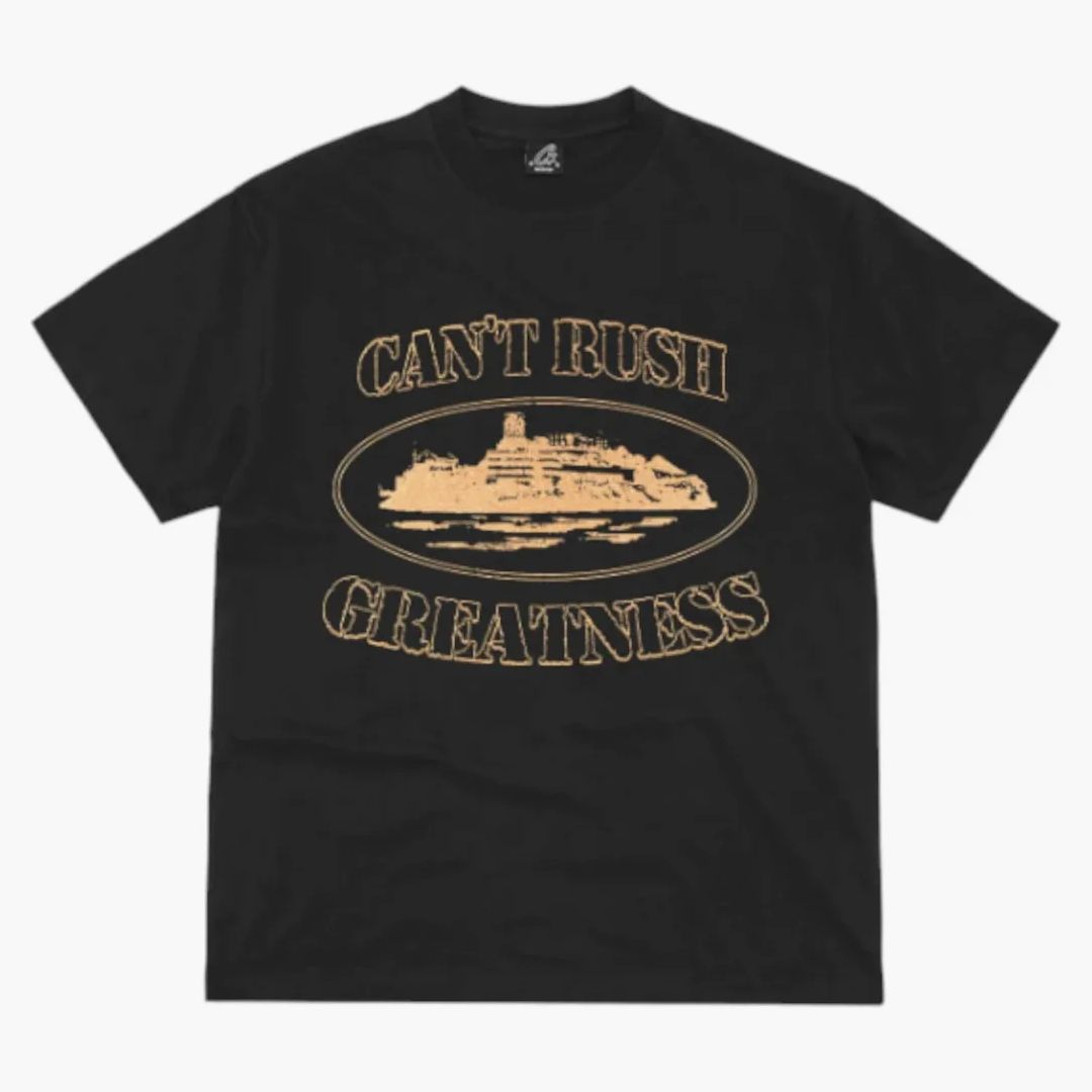 Corteiz X Cental Cee Can't Rush Greatness Tee Black