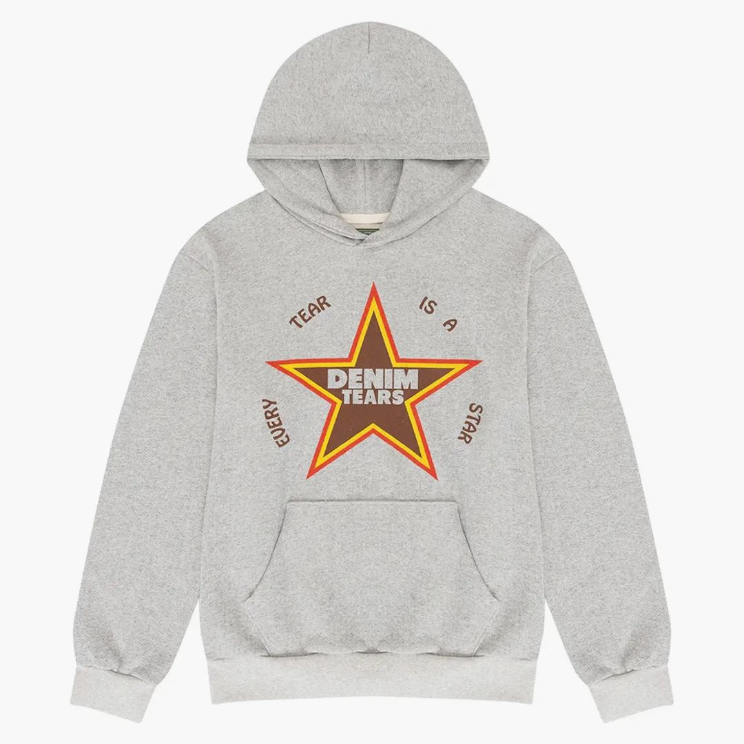 Denim Tears Every Tear Is A Start Hooded Sweatshirt Grey