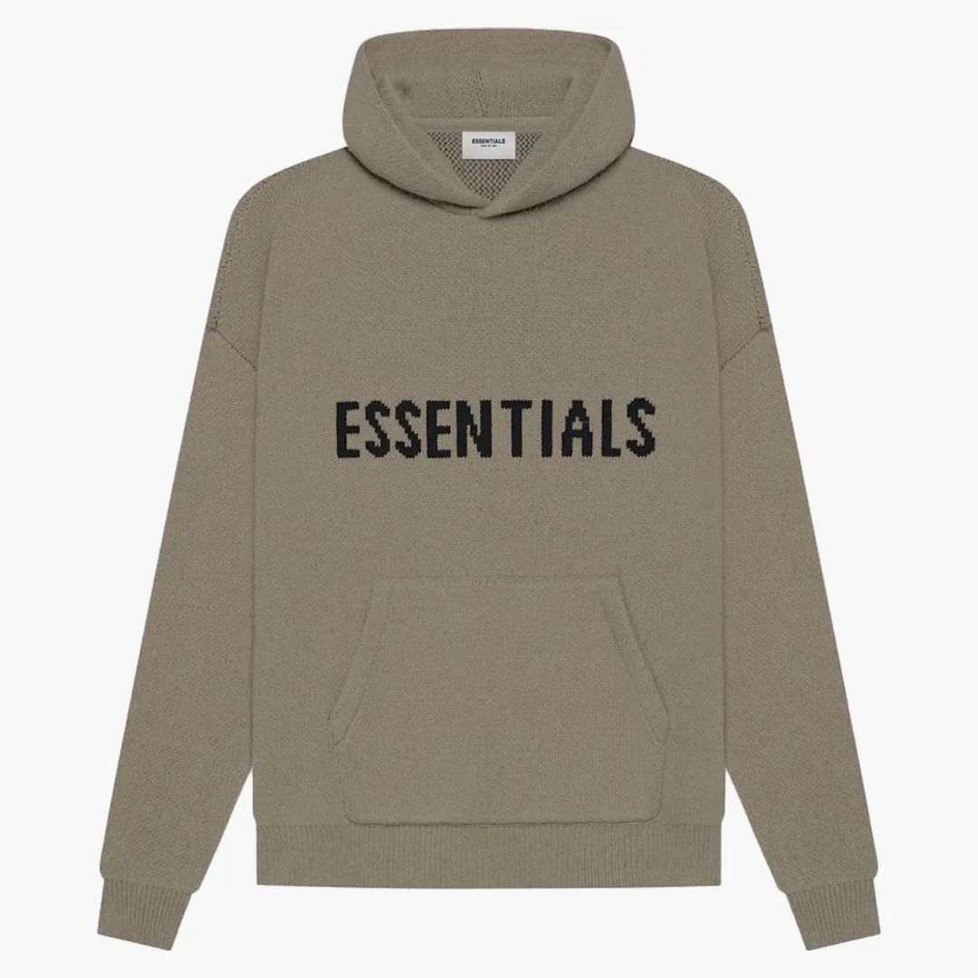 Fear Of God Essentials Knit Pullover Hoodie (ss21) Taupe