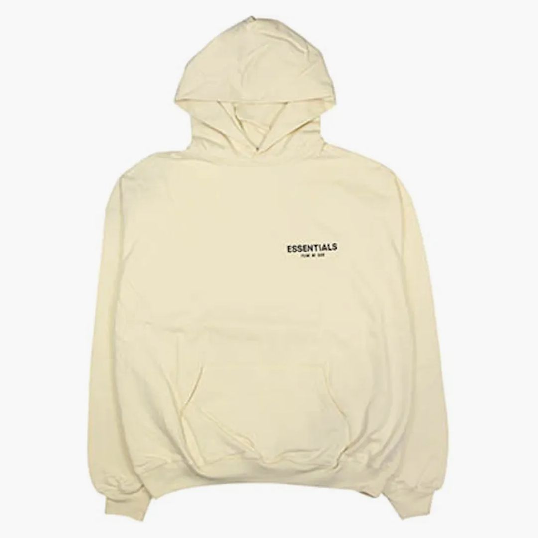 Fear Of God Essentials Logo Pullover Hoodie (ss19) Cream