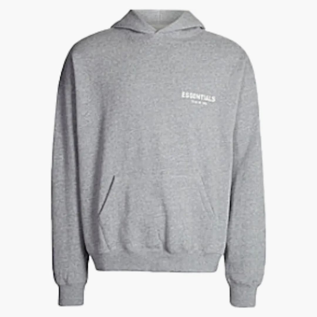 Fear Of God Essentials Logo Pullover Hoodie (ss19) Grey