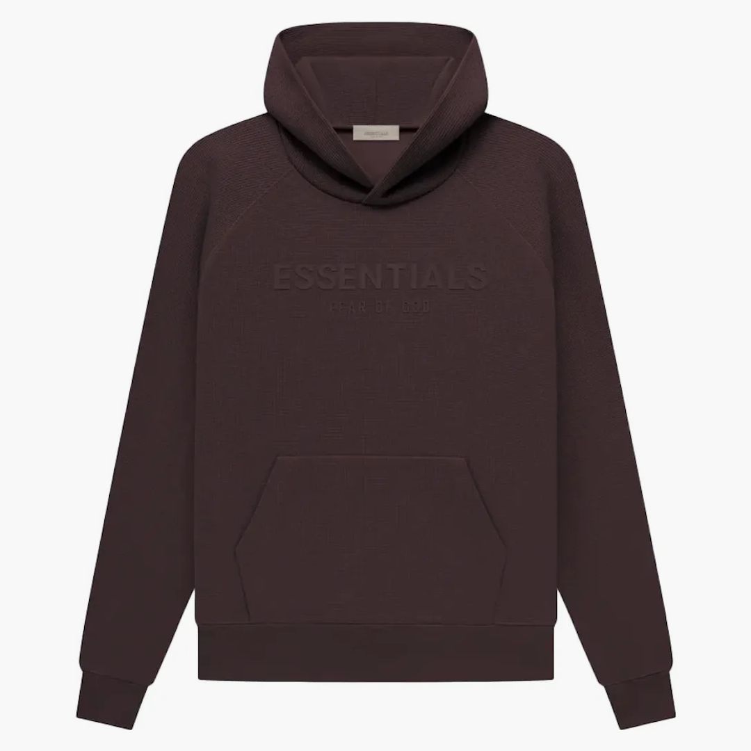 Fear Of God Essentials Waffle Raglan Hoodie Plum