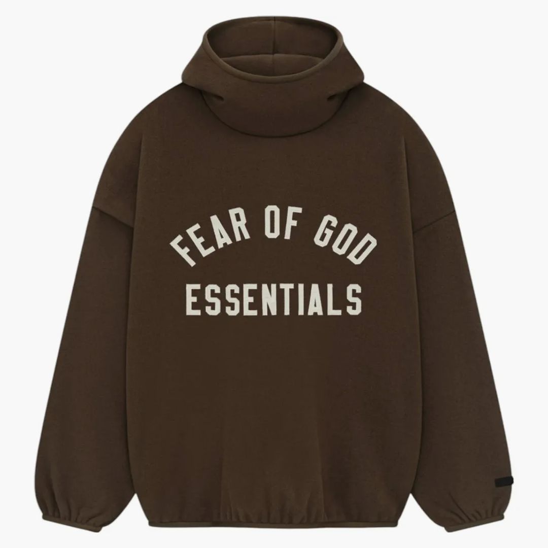 Fear Of God Essentials Brushed Hoodie Brown