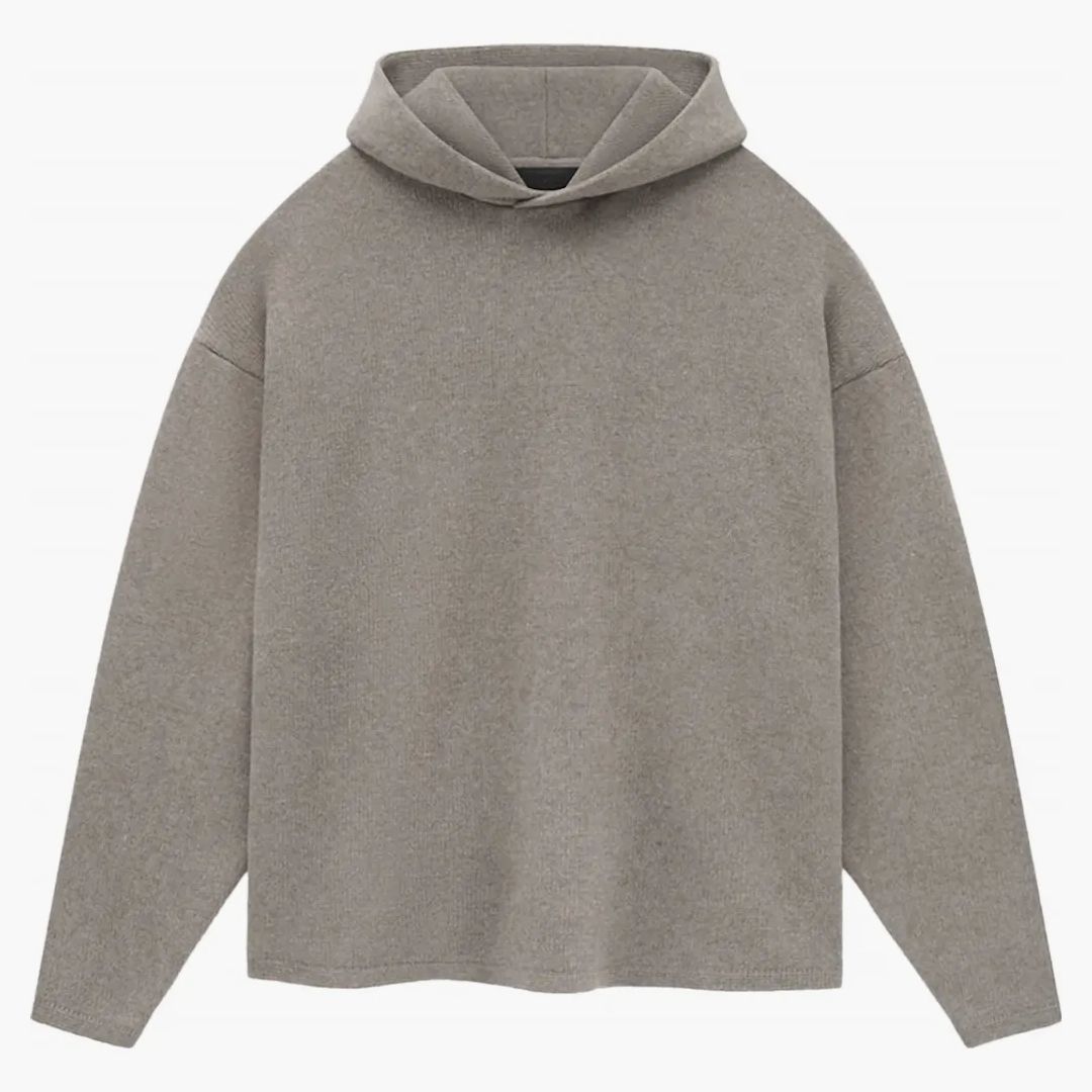 Fear Of God Essentials Core Collection Knit Hoodie Heather Grey
