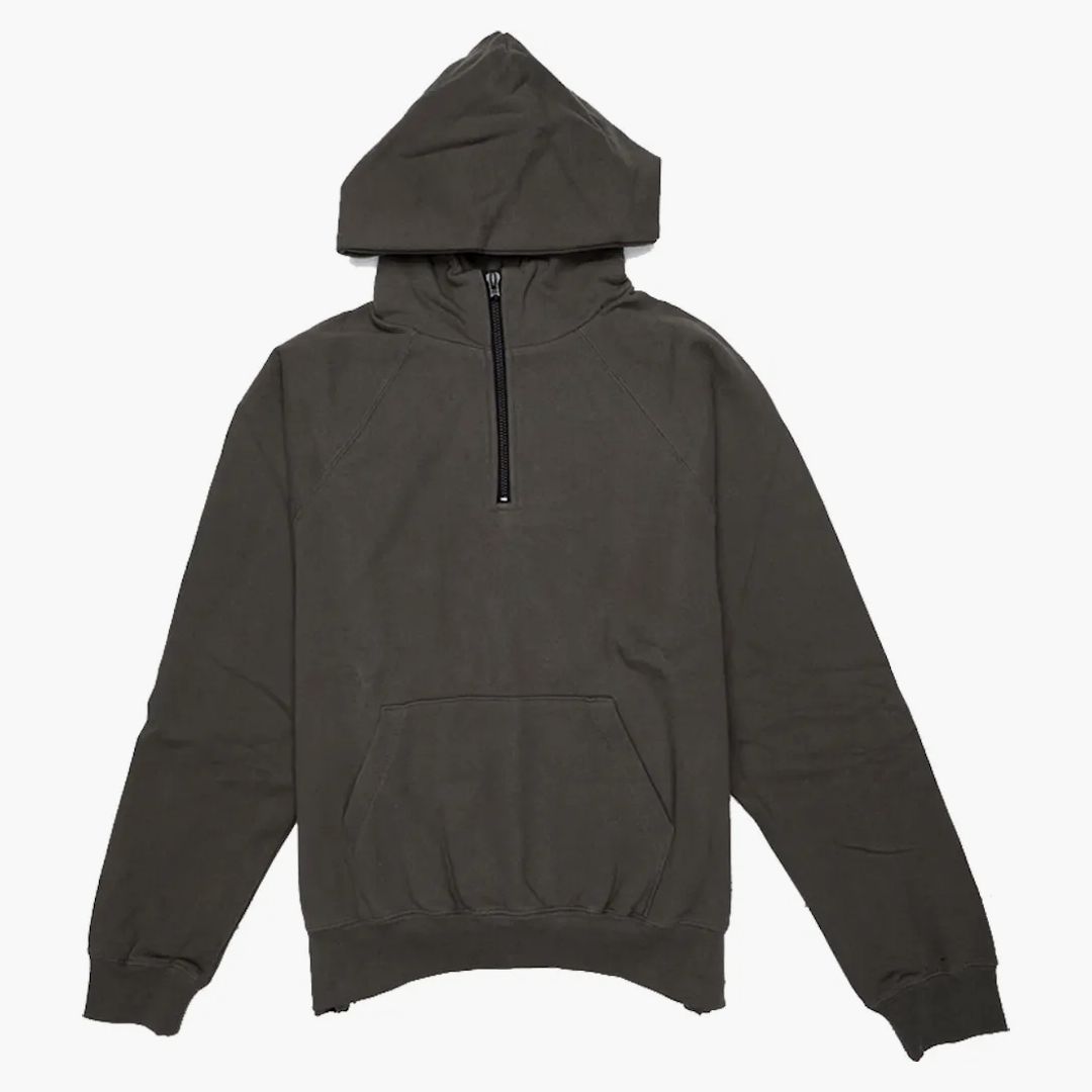 Fear Of God Fog Essentials Half Zip Pullover Hoodie Major Brown