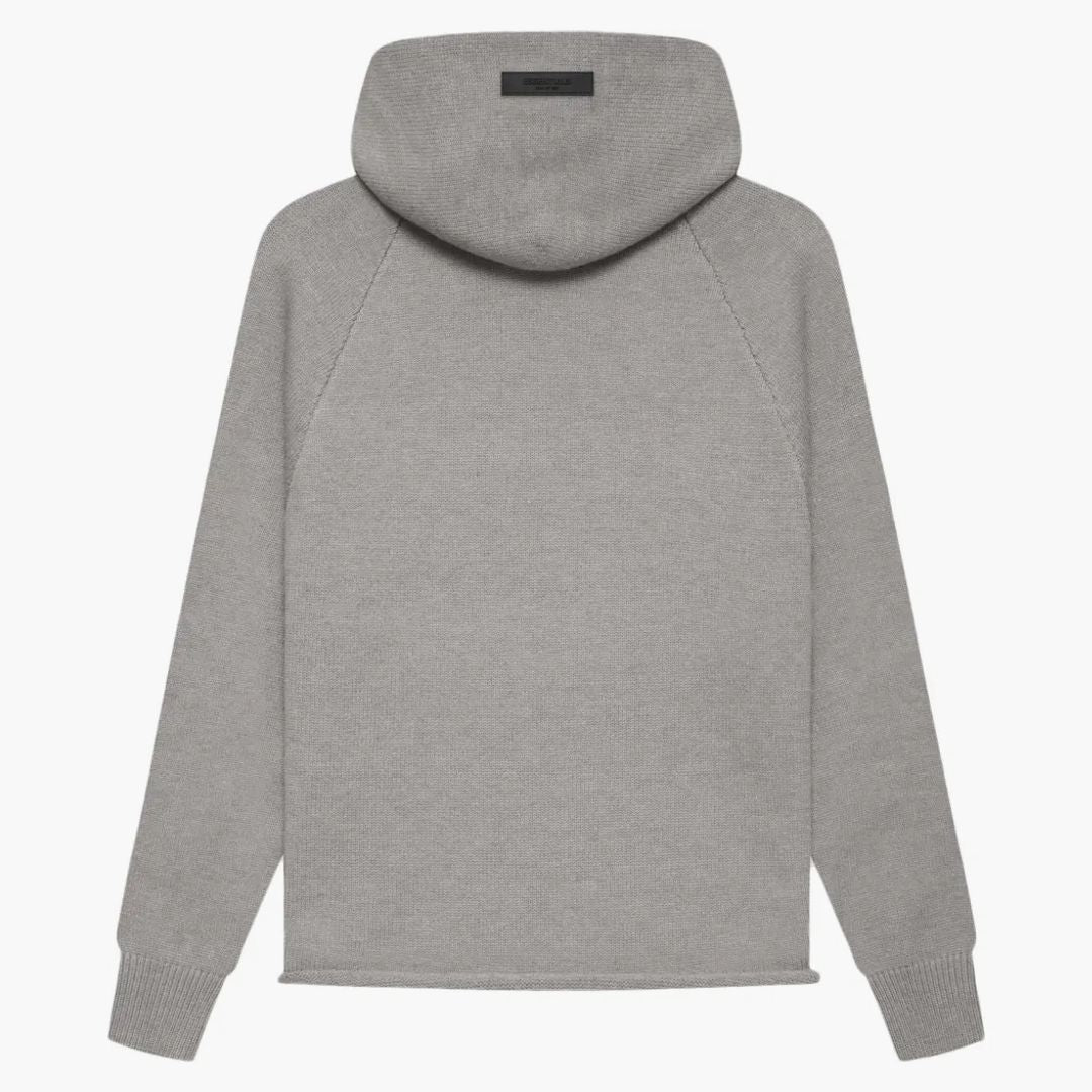 Fear Of God Essentials Kids Big E Knit Hoodie Dark Oatmeal