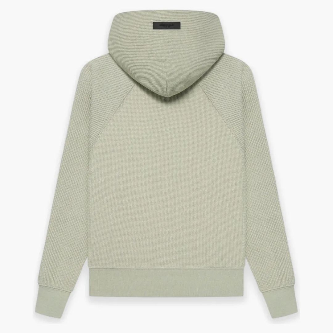 Fear Of God Essentials Kids Big E Waffle Henley Hoodie Seafoam