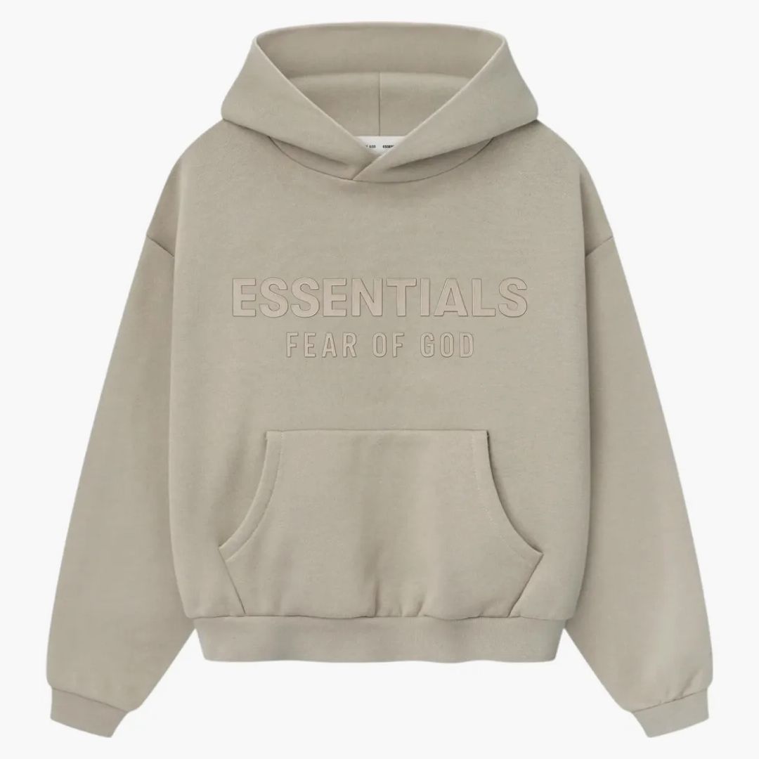 Fear Of God Essentials Kids Classic Fleece Hoodie Timber