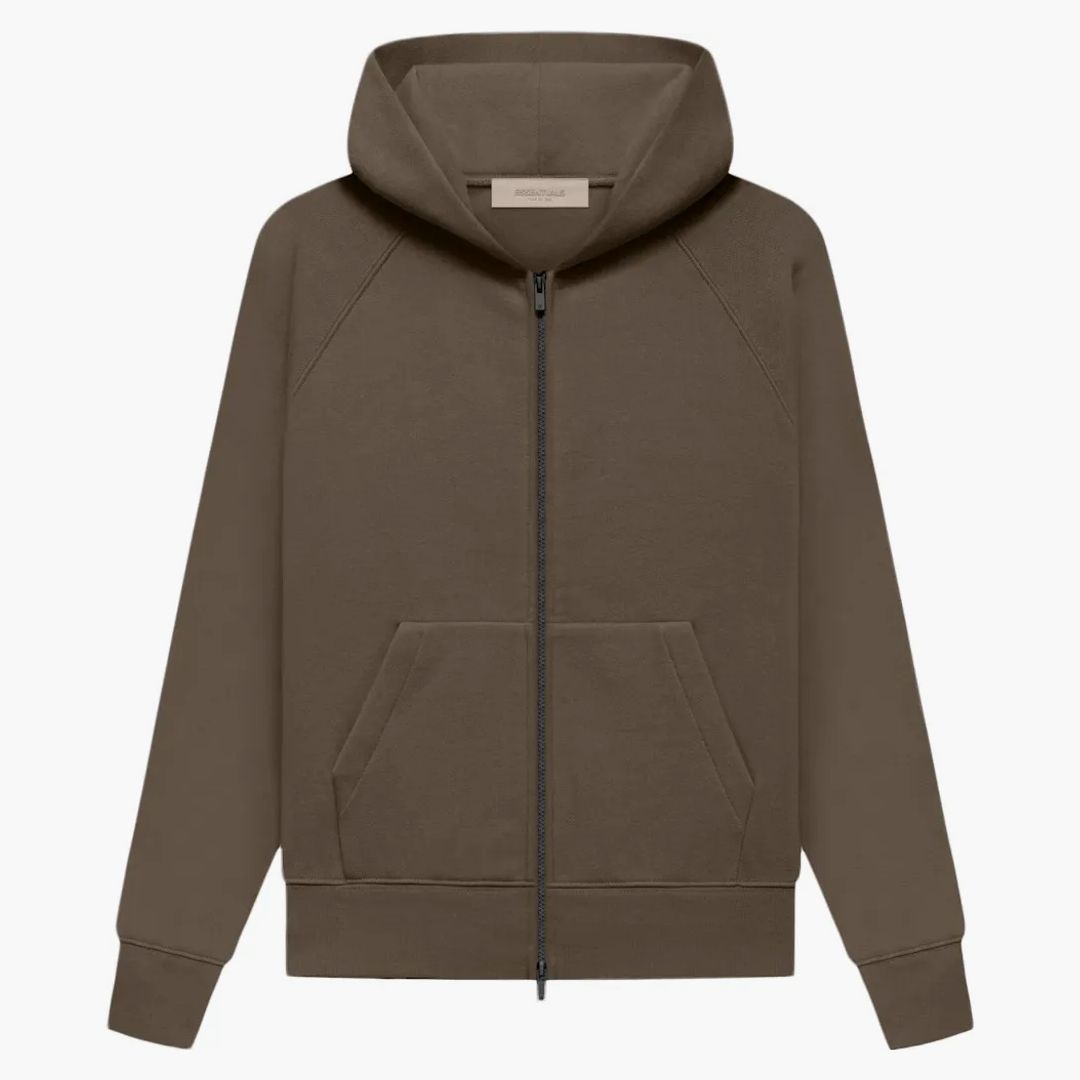 Fear Of God Essentials Kid's Fullzip Hoodie Wood