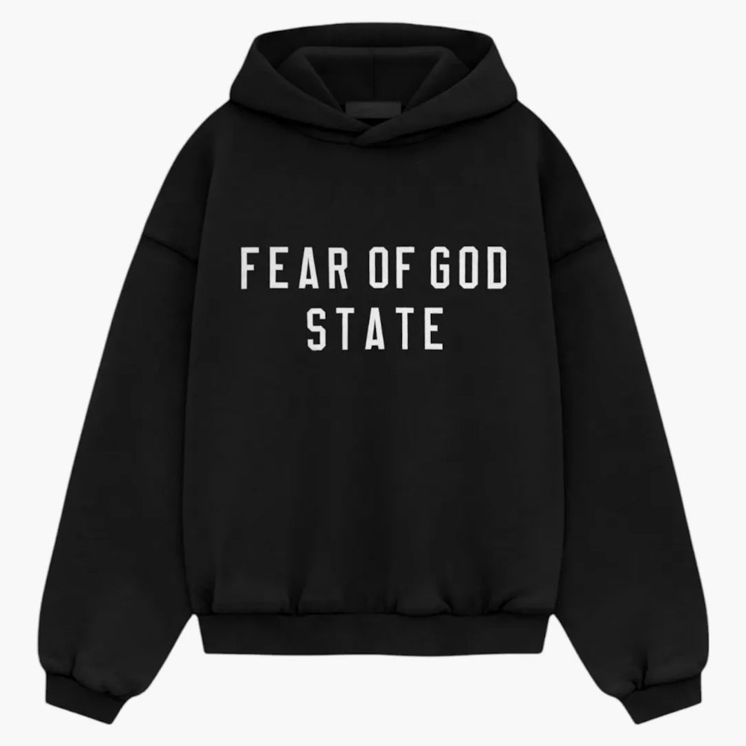 Fear Of God Essentials Kids Heavy Fleece Hoodie (fw24) Black