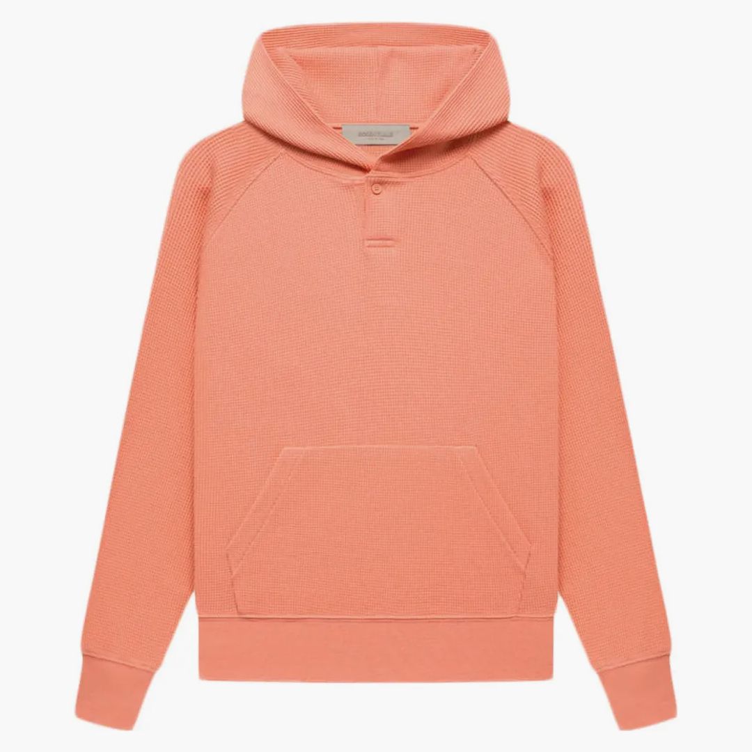 Fear Of God Essentials Kids Henley Hoodie Coral