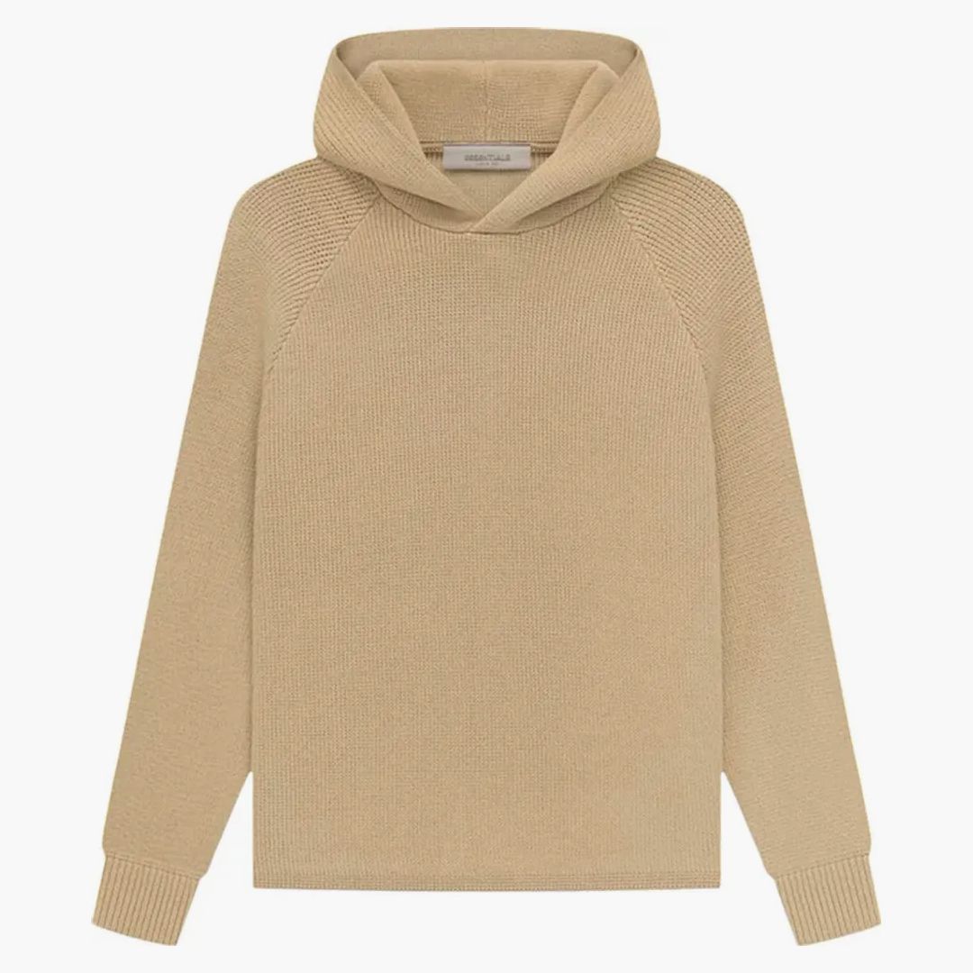 Fear Of God Essentials Kids Knit Hoodie Sand
