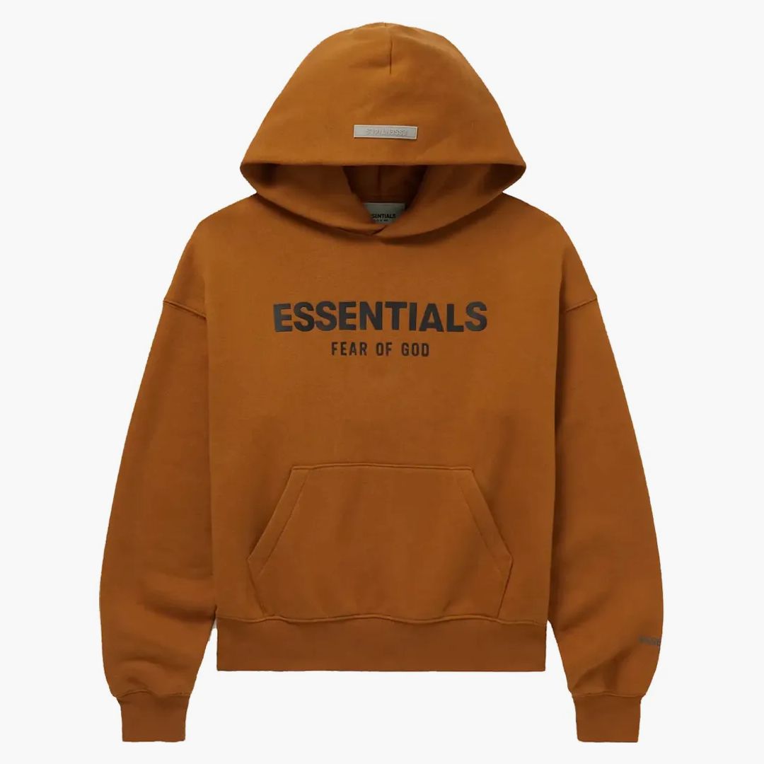 Fear Of God Essentials Kids Mr. Porter Exclusive Logo-print Cotton-blend Jersey Hoodie Brown