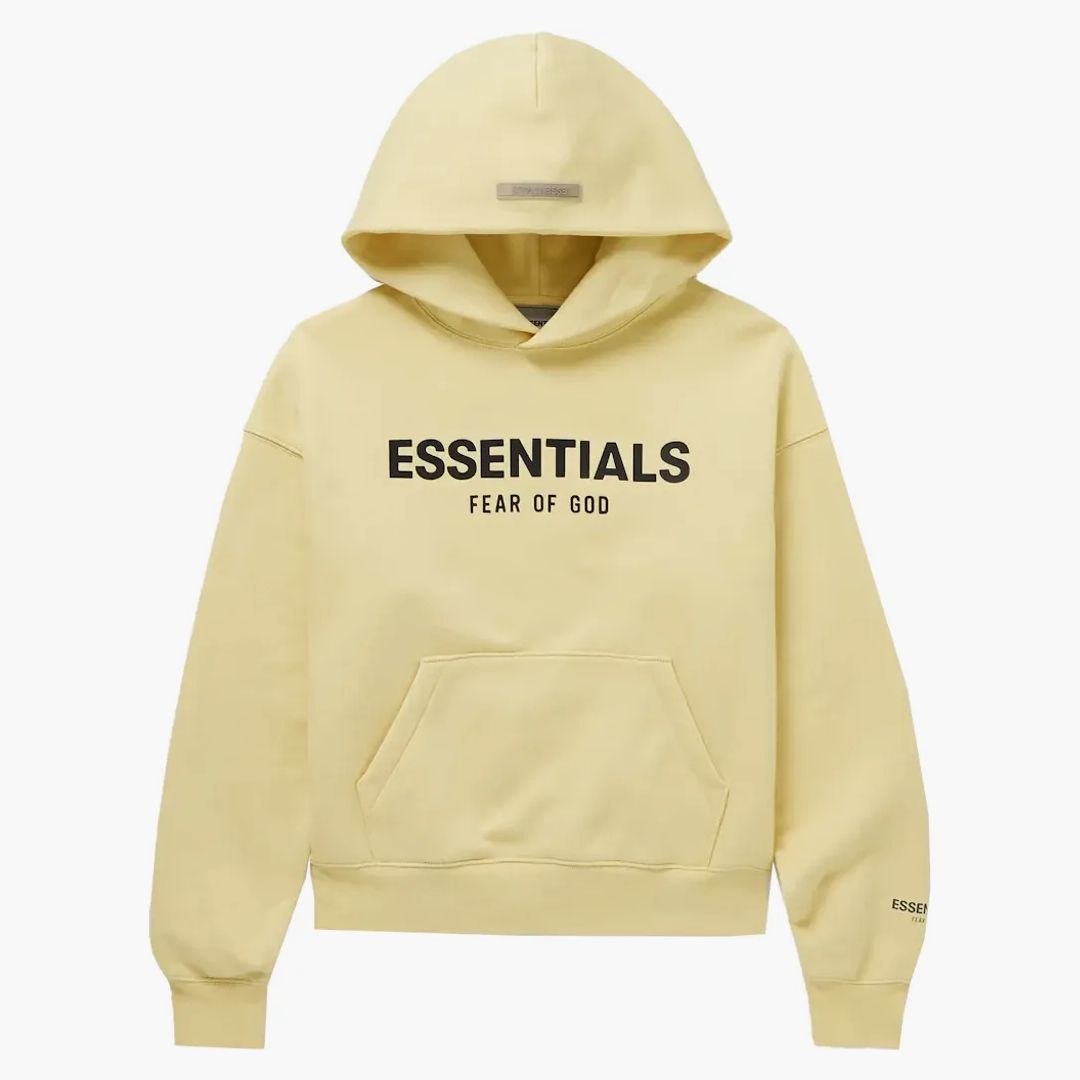 Fear Of God Essentials Kids Mr. Porter Exclusive Logo-print Cotton-blend Jersey Hoodie Garden Glove/cream