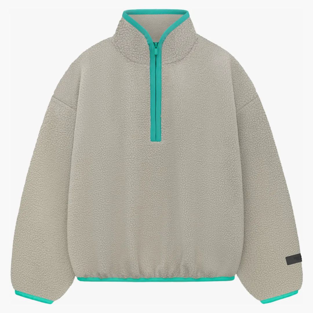 Fear Of God Essentials Kids Polar Fleece Halfzip Mockneck Seal