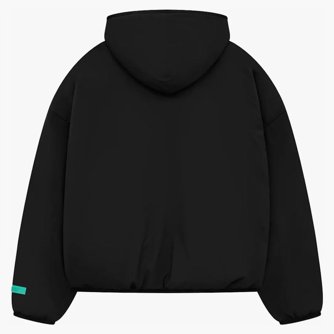 Fear Of God Essentials Nylon Filled Halfzip Hoodie Jet Black