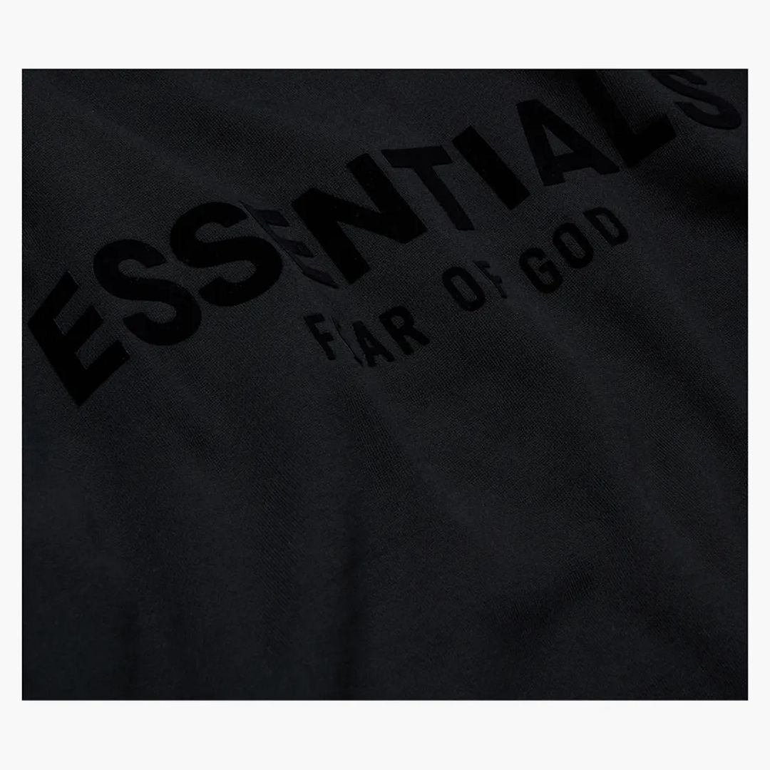 Fear Of God Essentials Pullover Chest Logo Hoodie Stretch Limo/black
