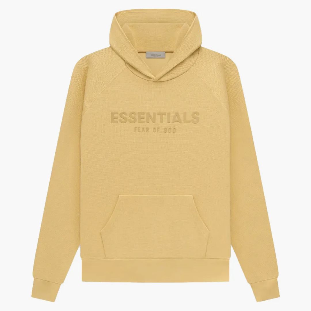 Fear Of God Essentials Waffle Raglan Hoodie Light Tuscan