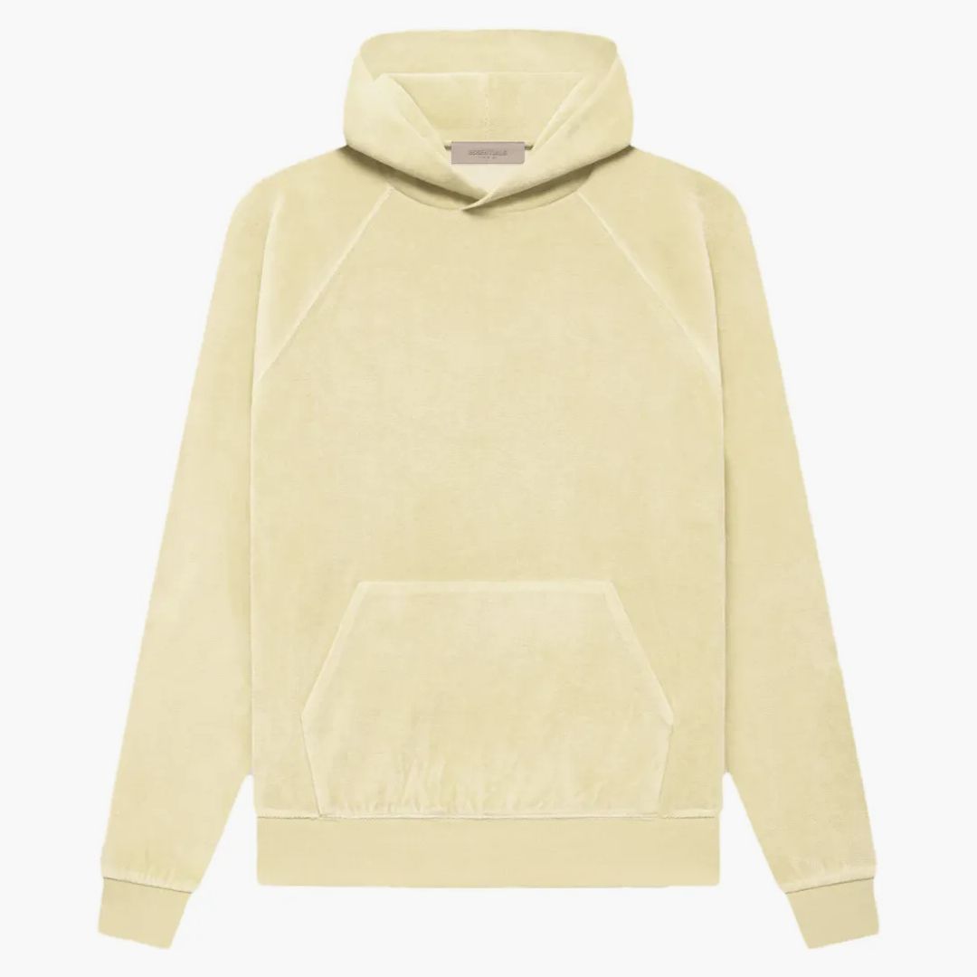 Fear Of God Essentials Women's Velour Hoodie Canary
