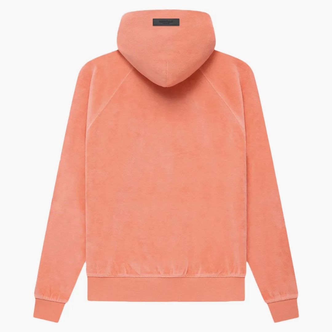 Fear Of God Essentials Women's Velour Hoodie Coral