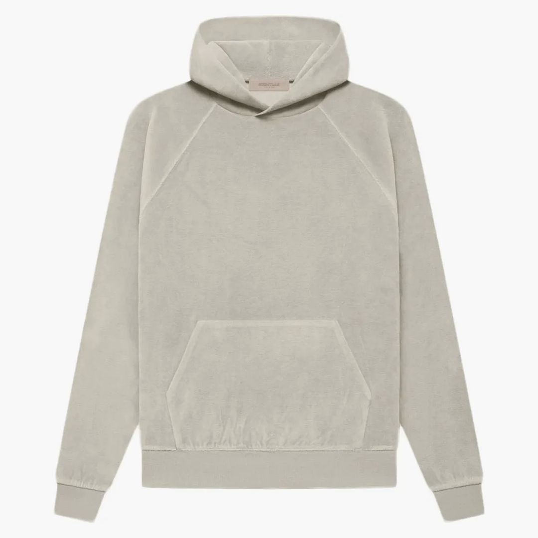 Fear Of God Essentials Women's Velour Hoodie Smoke