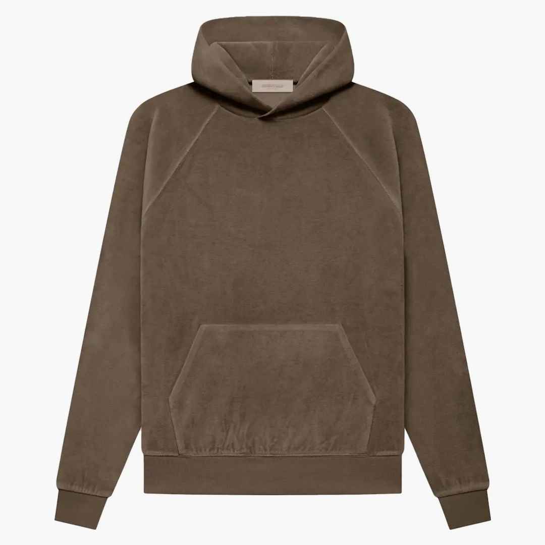 Fear Of God Essentials Women's Velour Hoodie Wood