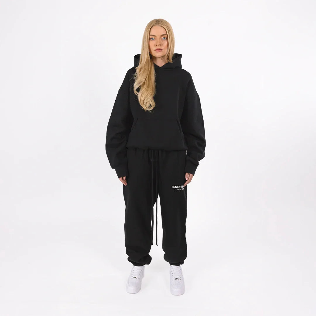 Fear Of God Essentials Classic Hoodie Jet Black