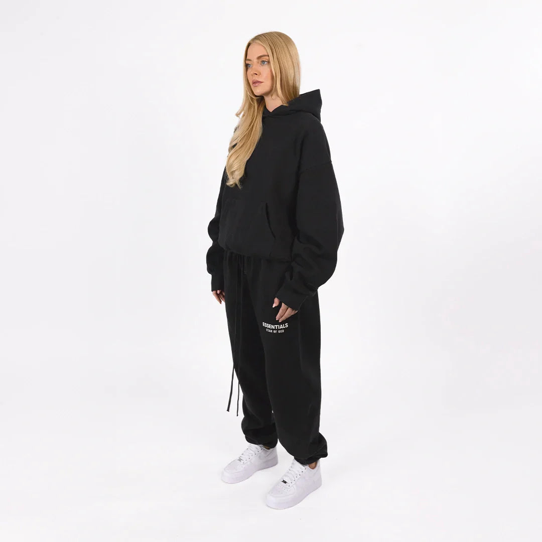 Fear Of God Essentials Classic Hoodie Jet Black