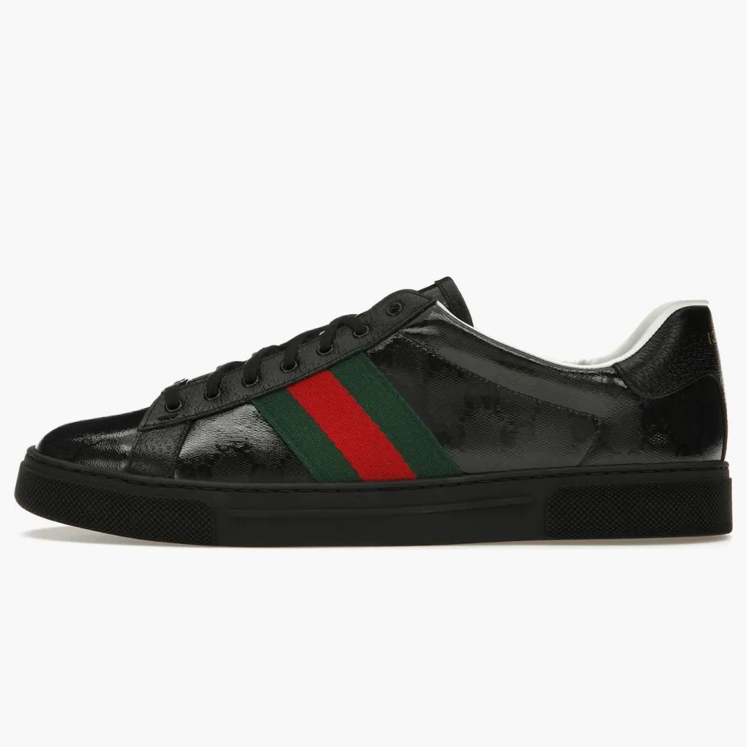 Gucci Ace Gg Crystal Canvas Black