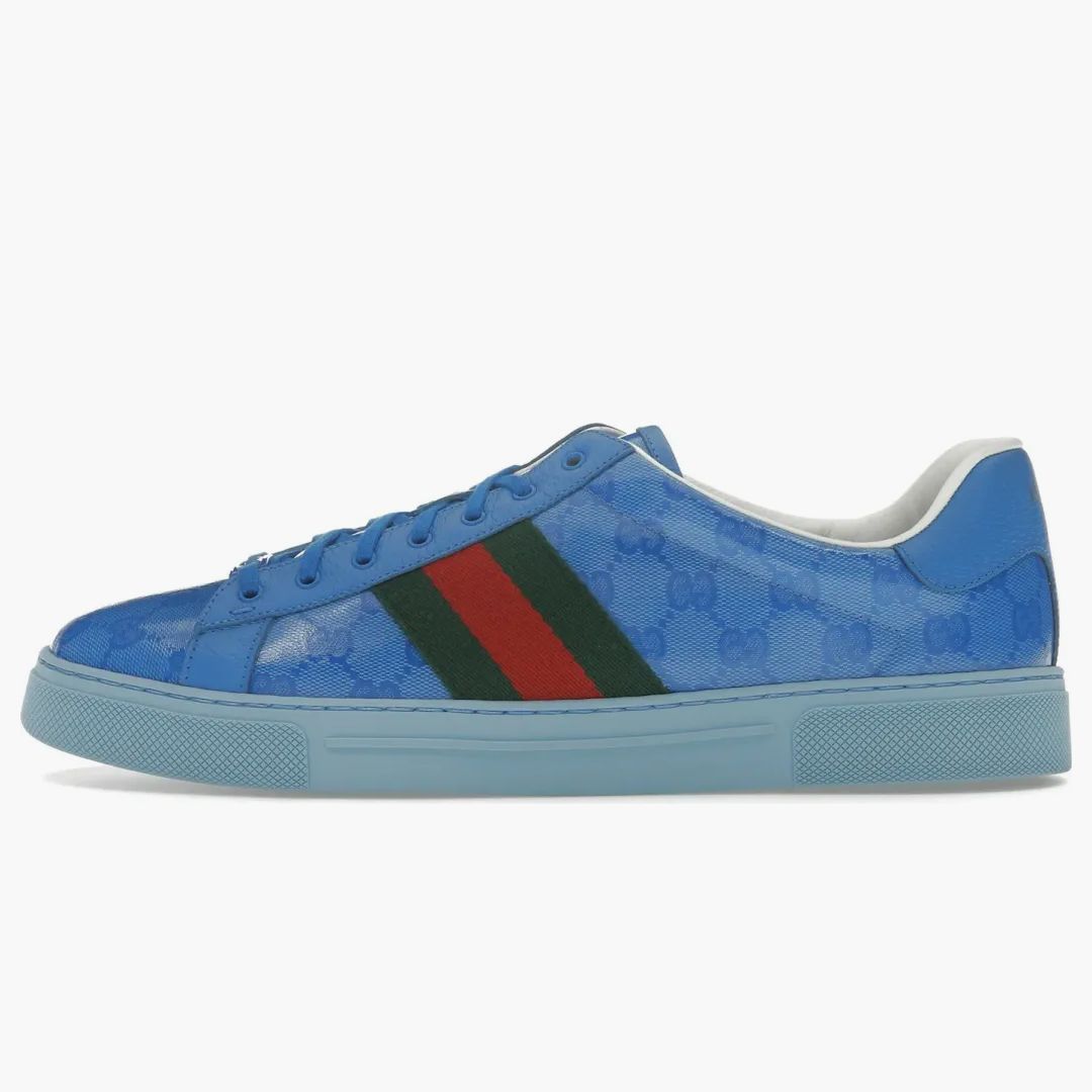 Gucci Ace Gg Crystal Canvas Blue