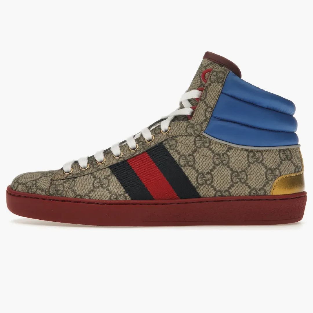 Gucci Ace Gg High Top Beige Ebony