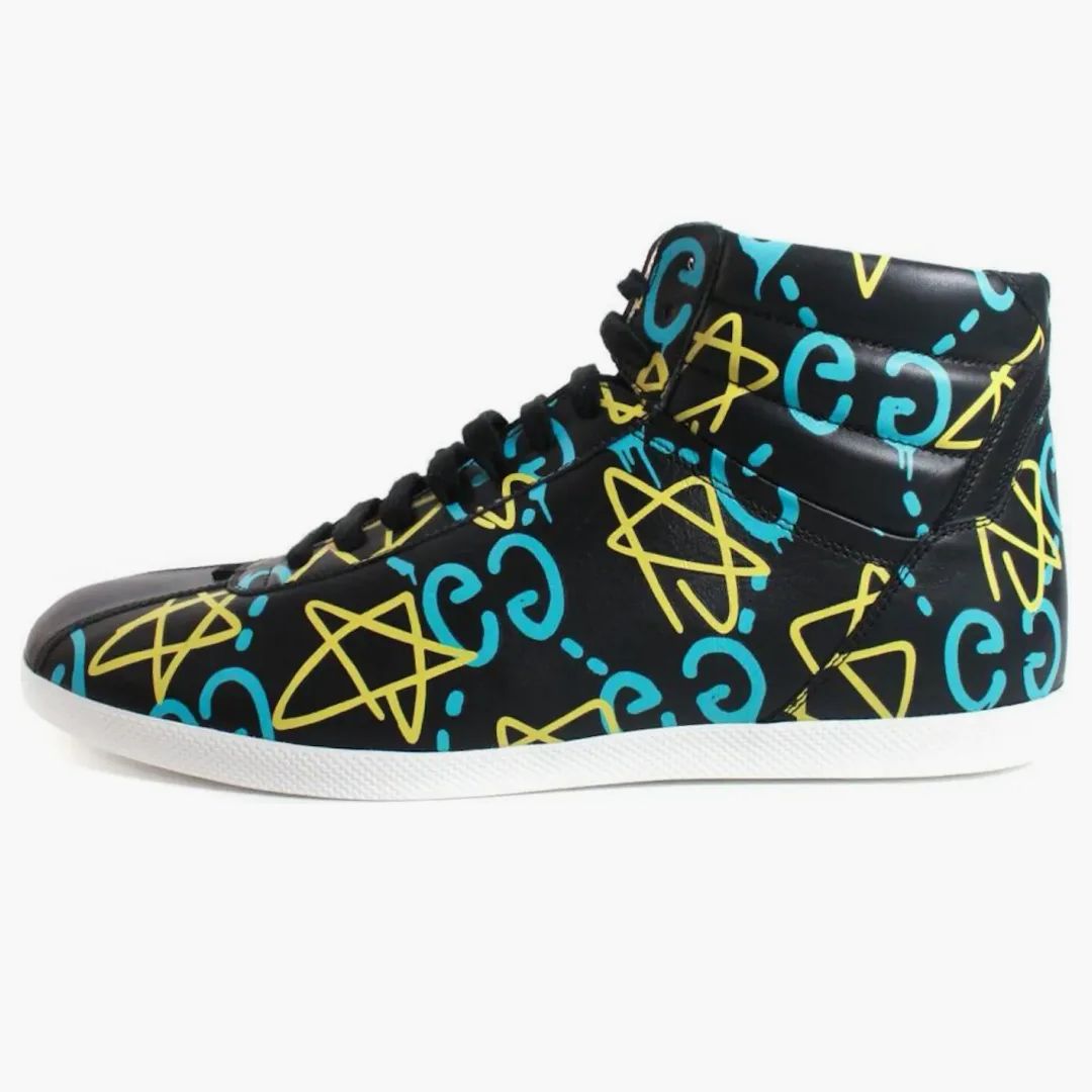 Gucci Ace High-top Graffiti Ghost Stars