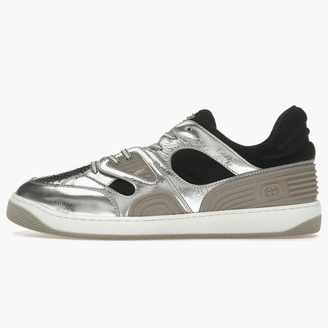 Gucci Basket Low Silver Black