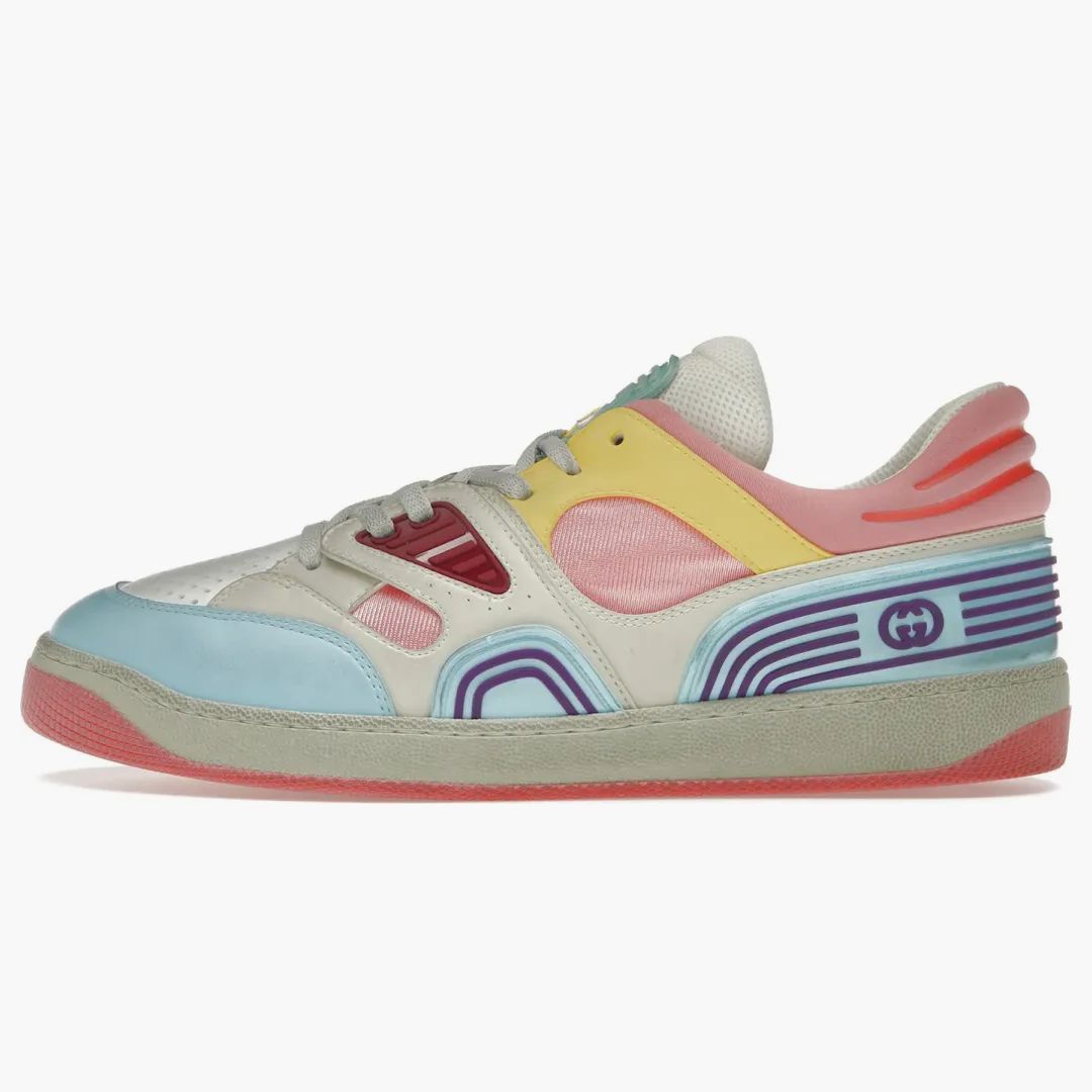Gucci Basket Low-top Sneaker Light Blue Demetra Pink (women's)