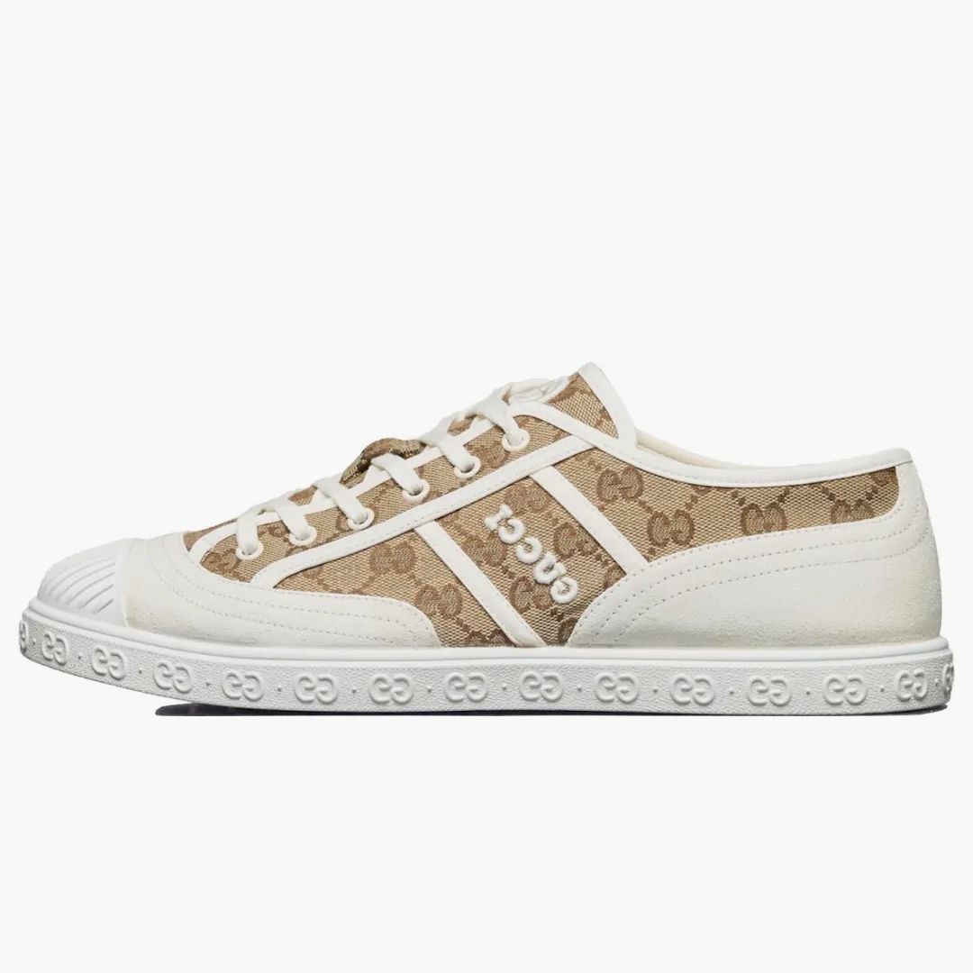 Gucci Gg Canvas Trainer White Beige Monogram