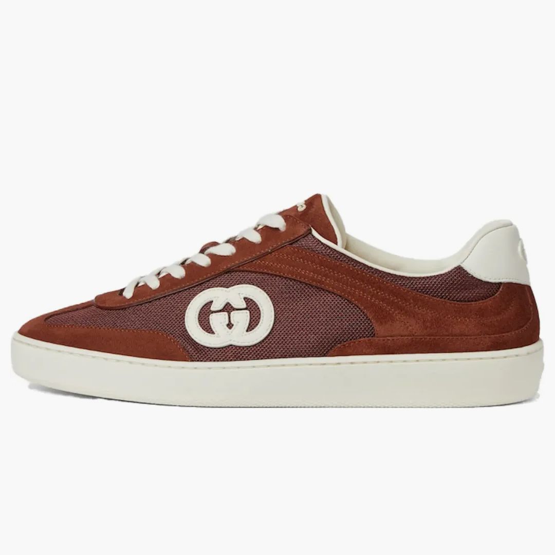 Gucci Interlocking Red White Suede