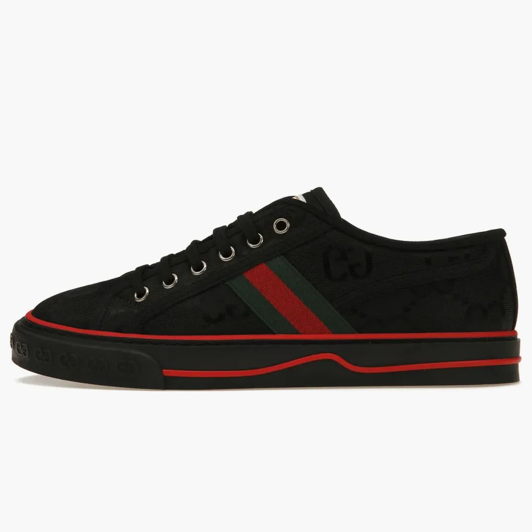 Gucci Off The Grid Tennis 1977 Low Econyl Black Gg Green Red