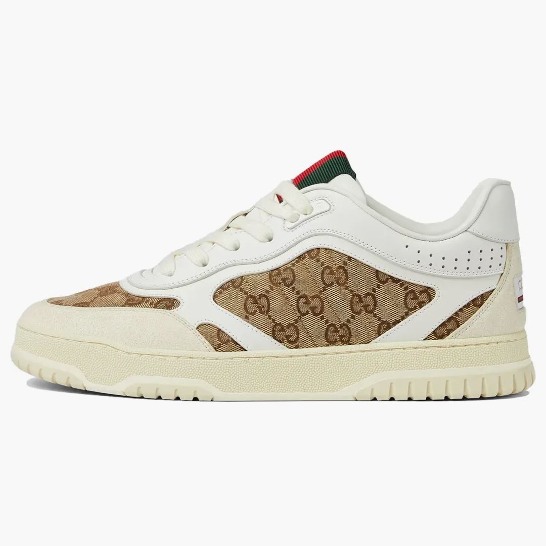 Gucci Re-web Sneaker Gg Canvas White Beige