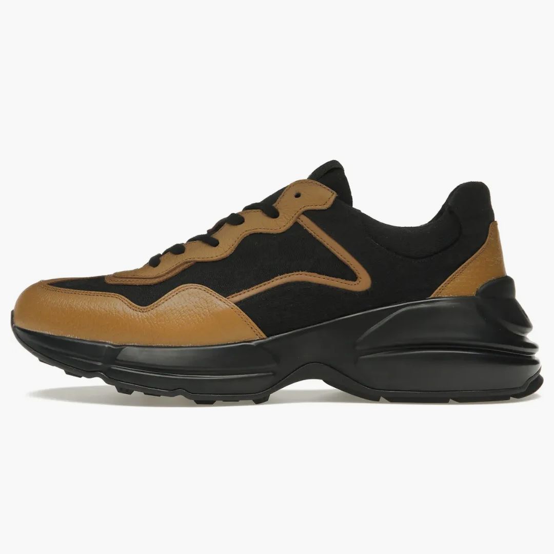 Gucci Rhyton Sneaker Maxi Gg Supreme Black Khaki Beige