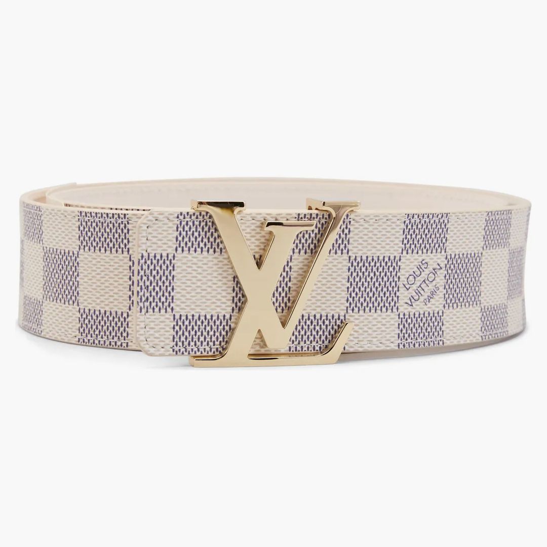 Louis Vuitton Belt Initiales Damier Azur Blue/white