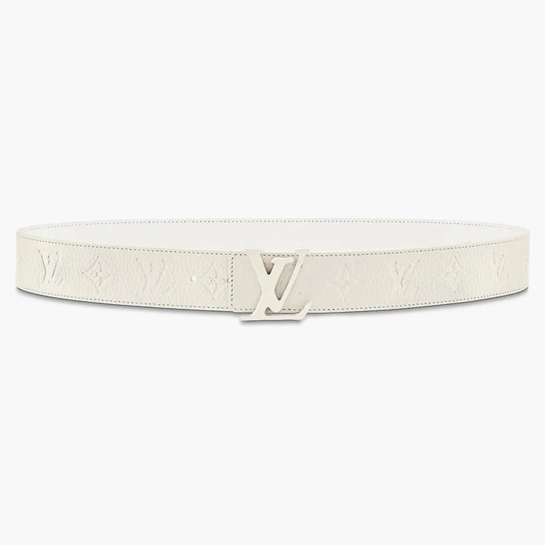 Louis Vuitton Initials Shape Belt Monogram 40mm Powder White